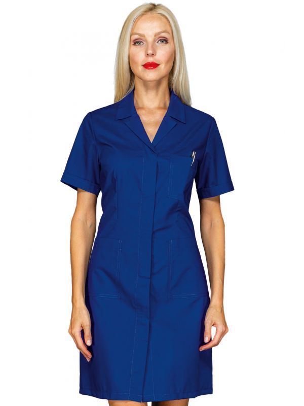 Blouse bleu pour infirmière Singapour à manche courte
