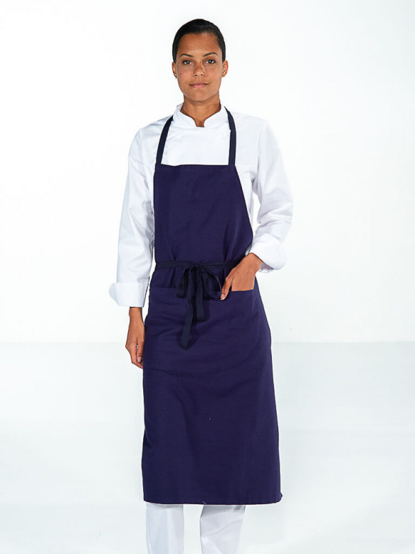 Rouge et tablier blanc pour boucher Traiteur cuisine professionnel Chef Tablier Bleu Marine
