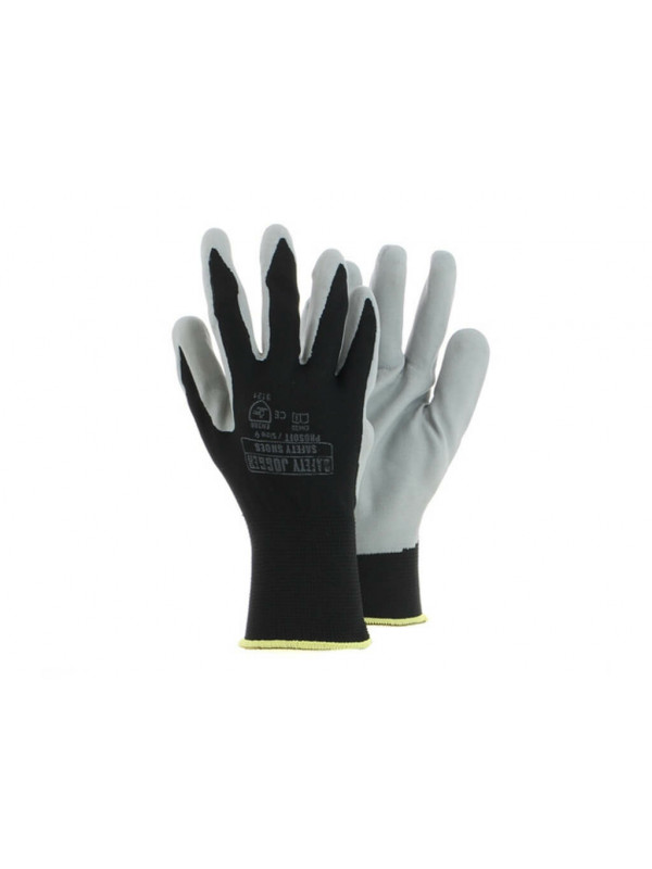 12-120 paire de gants de travail Worky Micro Black Nylon Taille 7-10 Montage Gant 