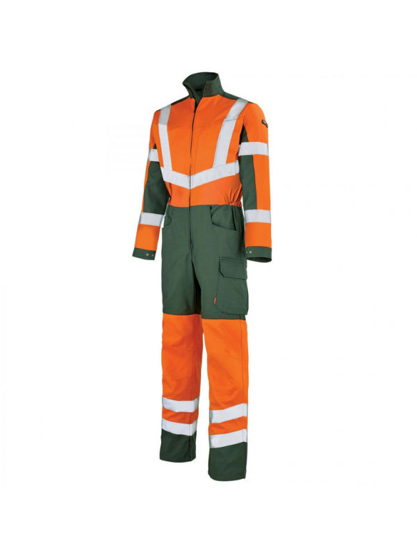 Combinaison de travail Homme orange hivi et vert fonce - Vêtements Haute  visibilité 