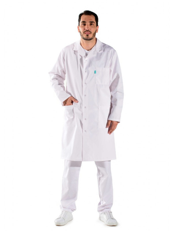 uniforme de médecin pour homme ZXK CO Blouse de laboratoire blanche classique pour homme manteau de scientifique professionnel 