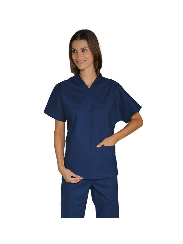 Jiyaru Vêtements de Travail Femme Homme Blouse de Travail pour Médecin Médecine Infirmière Infirmier Ensemble Uniformes Universel Top et Pantalon Vert 2XL 
