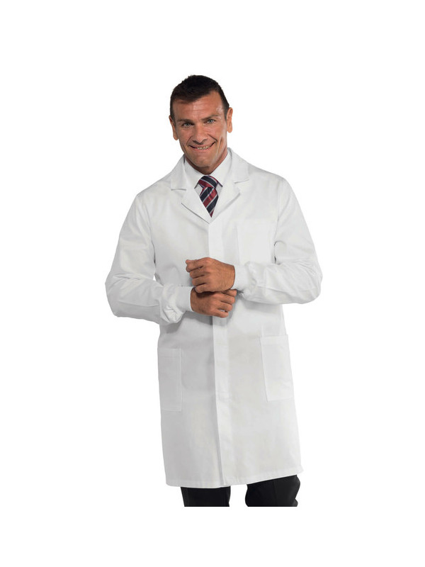 AIESI Blouse de docteur laboratoire pour homme 100% coton blanc sanforisé MADE IN ITALY taille 60 