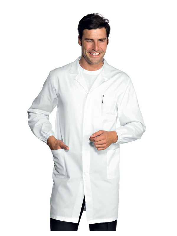 BSTT Homme Blouse de Laboratoire Blanc Vêtements de Travail Uniformes Médical Nouvelle amélioration