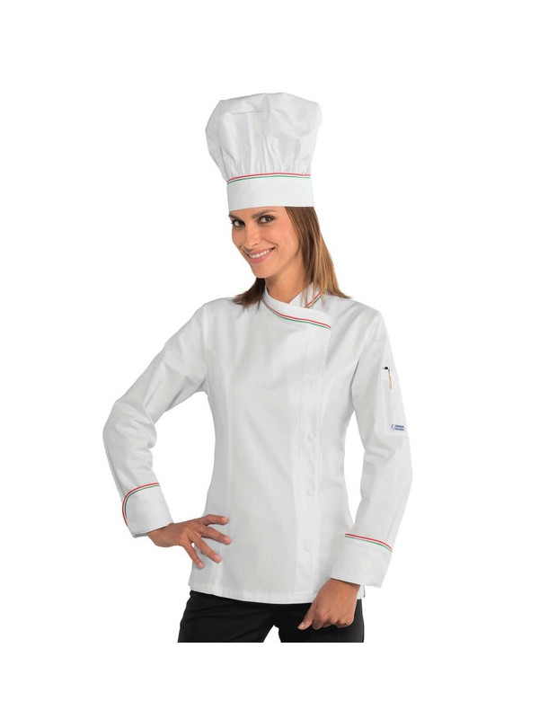 Veste cuisine italienne pour Femme 100% coton - Vestes de Cuisine Femme 