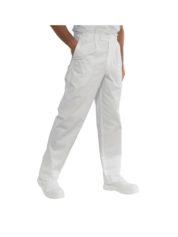 Pantalon de Chef Cuisinier Blanc - Pantalons de Cuisine 